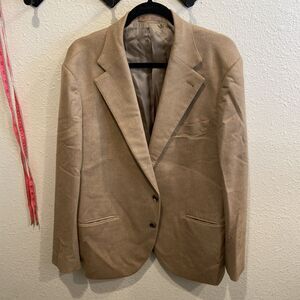 Proper Cloth Tollegno Camelhair Jacket Tan 48R Slim Blazer Cupro